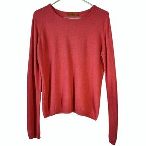 Belldini Cashmere and Silk Salmon Colored Scoop Neck Women’s Sweater